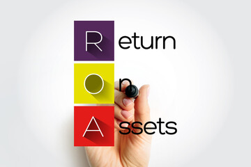 Wall Mural - ROA - Return On Assets acronym, business concept background