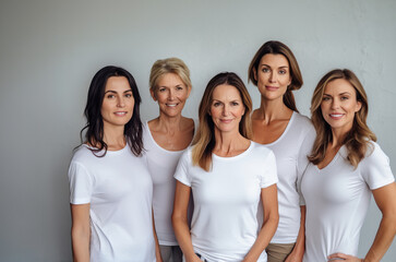 A group of women posing together for a picture