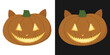 halloween jack o lantern, halloween vector pumpkin with firy bight eyes, cartoon halloween cute pumpkin
