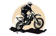 Dirt Bike Extreme Sport Vector Illustration