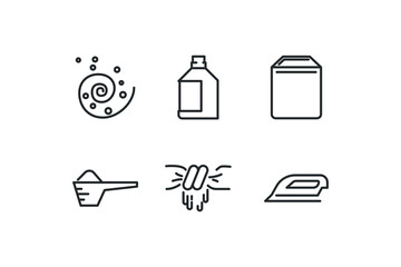 Laundry icon set. Vector. EPS 10