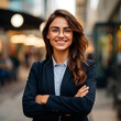 © RozaStudia - portrait of smiling young woman in business suit