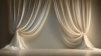 luxury curtain with and warm light background, white and lighten color