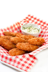 Wall Mural - Chicken Goujons on a food tray