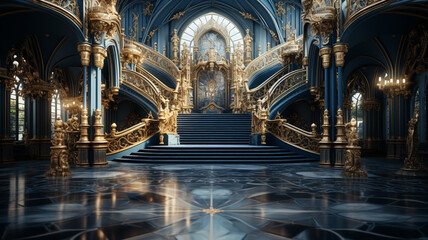 Wall Mural - interior view of the cathedral of st petersburg, russia