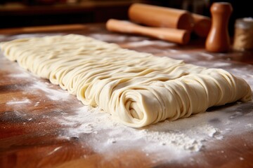 Poster - freshly made pasta dough rolled out