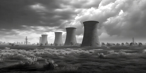 Canvas Print - Nuclear power danger concept - Generative AI