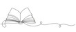 © sense - Open book line art style vector illustration