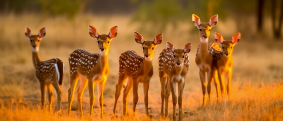 Sticker - A group of Fawns - Generative AI