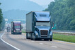 Interstate Truck Traffic In Tennessee Smoky Mountain Fog