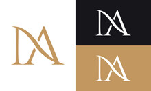 MA. Monogram Of Two Letters MA. Illustration Monogram Vector Logo Template.