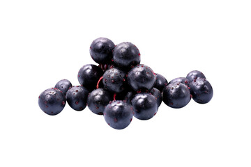 Natural and fresh Black grapes isolated on transparent background