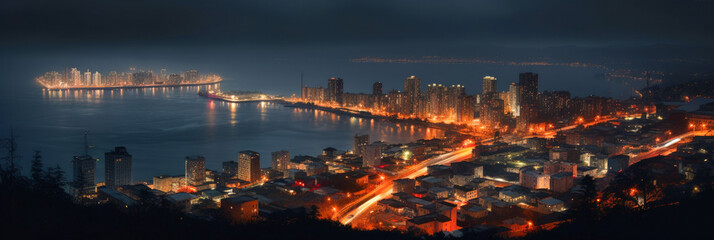 Wall Mural - Qingdao aerial view China - Generative AI