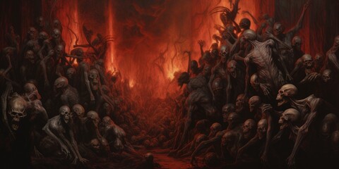 Wall Mural - demons in hell