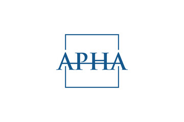 Wall Mural - letter APHA initial logo monogram