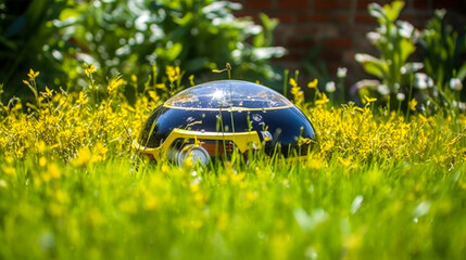 Sticker - A robot lawn mower - Generative AI