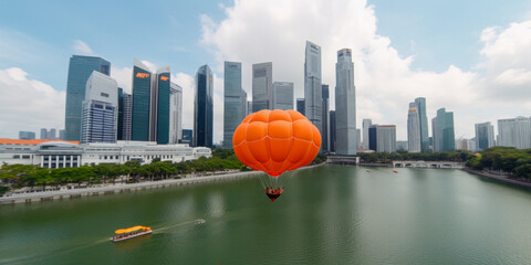 Poster - Singapore aerial view