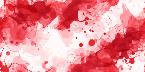 Sticker - Red watercolor seamless pattern blood transparent - Generative AI