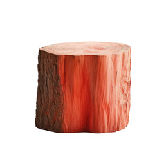 Wall Mural - Red stump on transparent background