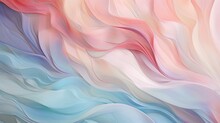 An Abstract Painting With A Pink, Blue, And White Color Scheme.  Generative Ai