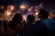 © artem - The indian family enjoying the sparkle fireworks as part of the celebration of a festival