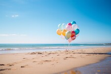 Balloons And Beaches: A Kaleidoscope Of Colors In Stock Images 