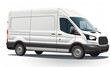 © Andrii Zastrozhnov - A white cargo van with a high roof, parked on a white background.