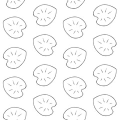 Poster - Vector seamless pattern of hand drawn doodle sketch water lily leaf isolated on white background