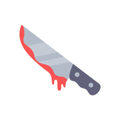 Wall Mural - Murder knife. Criminal knife with dripping blood.