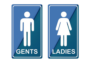 Wall Mural - toilet signage icon with modern background