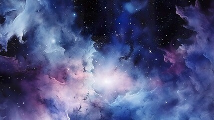 Wall Mural - subtle galaxy in purple and blue and black and white color. ai generative