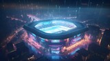Fototapeta Sport - futuristic high tech sports stadium generative art