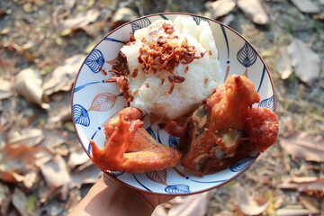 Wall Mural - sticky rice and chicken