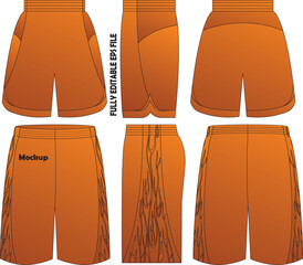 Wall Mural -  Basketball Shorts Mock ups