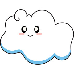 Wall Mural - Cute Cloud Character