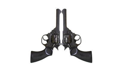 Wall Mural - revolvers isolated on transparent background