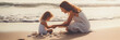 © AI_images - Mother and daughter playing on the beach
