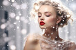 © iconogenic - Beautiful woman in winter elegance and glamour. Festive portrait with style.