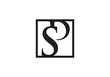 SP Initial Monogram Letter sp Square Logo Design Vector Template s p Letter Logo Design