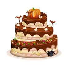 Chocolate And A Big Cake For Halloween
