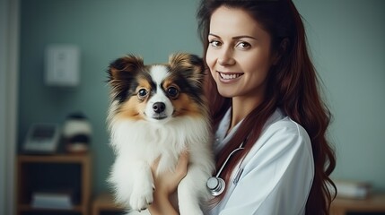 Poster - The vet has a dog Space to write