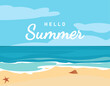summer beach background, hello summer, sunny day on the beach