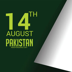 Sticker - Vector illustration of a Background for Pakistan Independence Day.