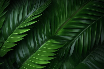  nature colourful palm jungle leaf tropical tree green monstera forest background. Generative AI.