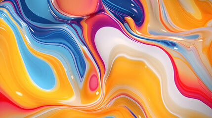 Wall Mural - Trendy abstract colorful liquid background 