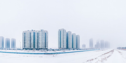 Sticker - Tianjin in winter, China - Generative AI