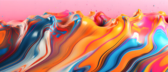 Wall Mural - Trendy abstract colorful liquid background 