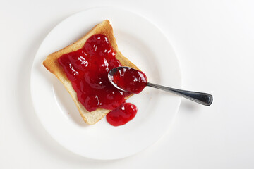 Wall Mural - Toasted bread with jam