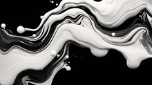 Black And White Liquid Swirls Beautiful Wallpaper