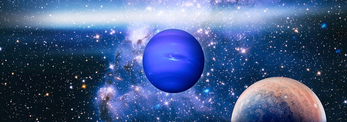 Wall Mural - stars of a planet and galaxy in a free space . bright star nebula. distant galaxy. abstract image. e